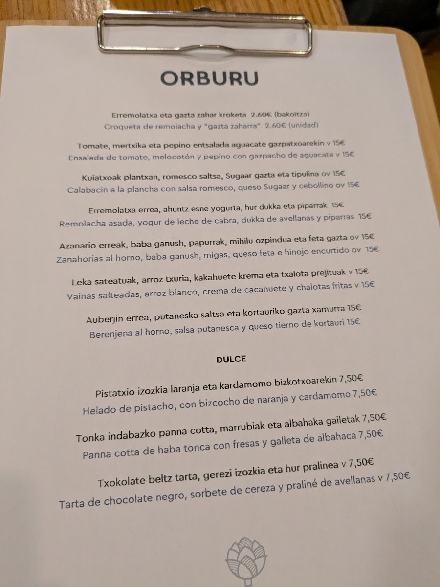Menu - Orburu photo 3