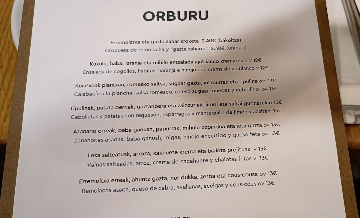 Menu - Orburu photo 7